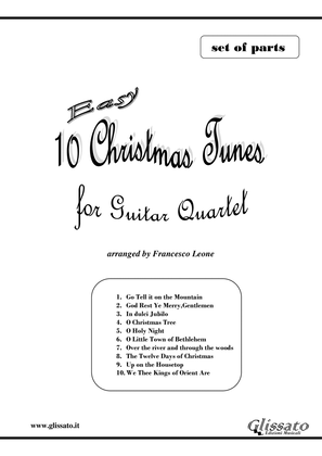 Book cover for 10 Easy Christmas Tunes - Guitar Quartet (set of parts)