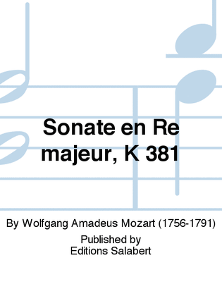 Book cover for Sonate en Ré majeur, K 381