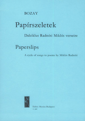 Book cover for Papierschnitzel op. 5 Vier Lieder für Sopran, Kla