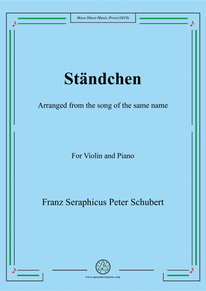 Book cover for Schubert-Ständchen,for Violin and Piano