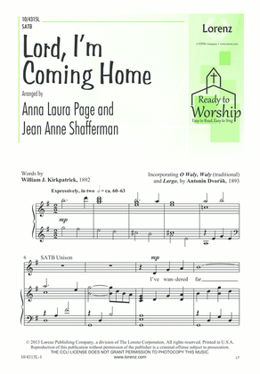 Book cover for Lord, I'm Coming Home