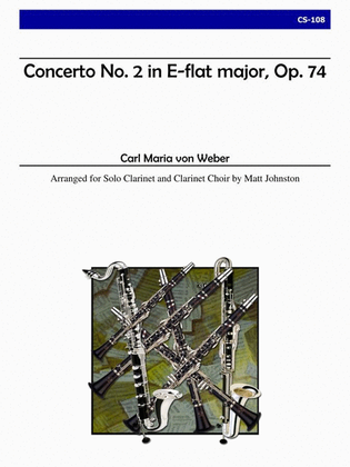 Book cover for Concerto No. 2 in E-flat major, Op. 74 for Clarinet Choir