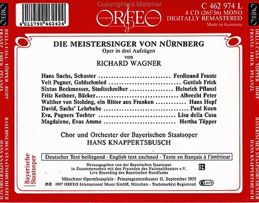 Die Meistersinger Von Nurnberg