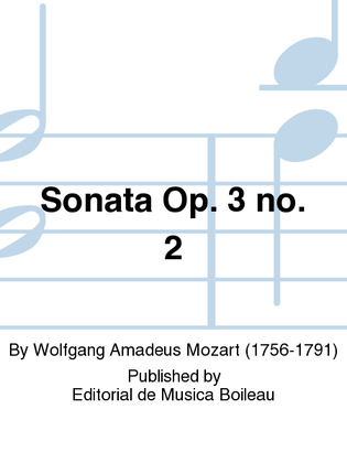 Book cover for Sonata Op. 3 no. 2
