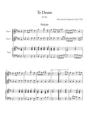 Book cover for Te Deum Prelude (for 2 Flutes and Piano)