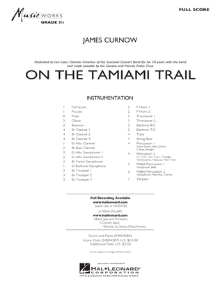 Book cover for On the Tamiami Trail - Conductor Score (Full Score)