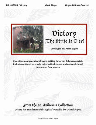 Book cover for Victory (The Strife Is O'er) StA H00109