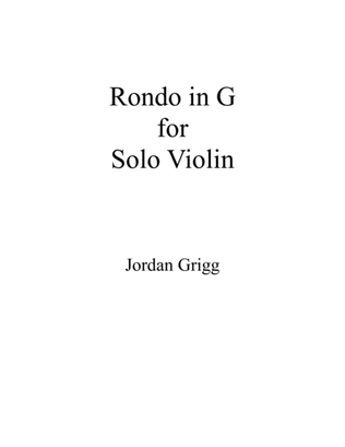 Book cover for Rondo in G for Solo Violin