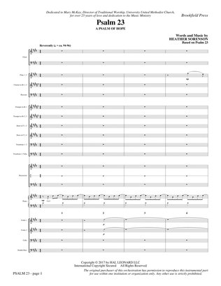 Book cover for Psalm 23 - Full Score