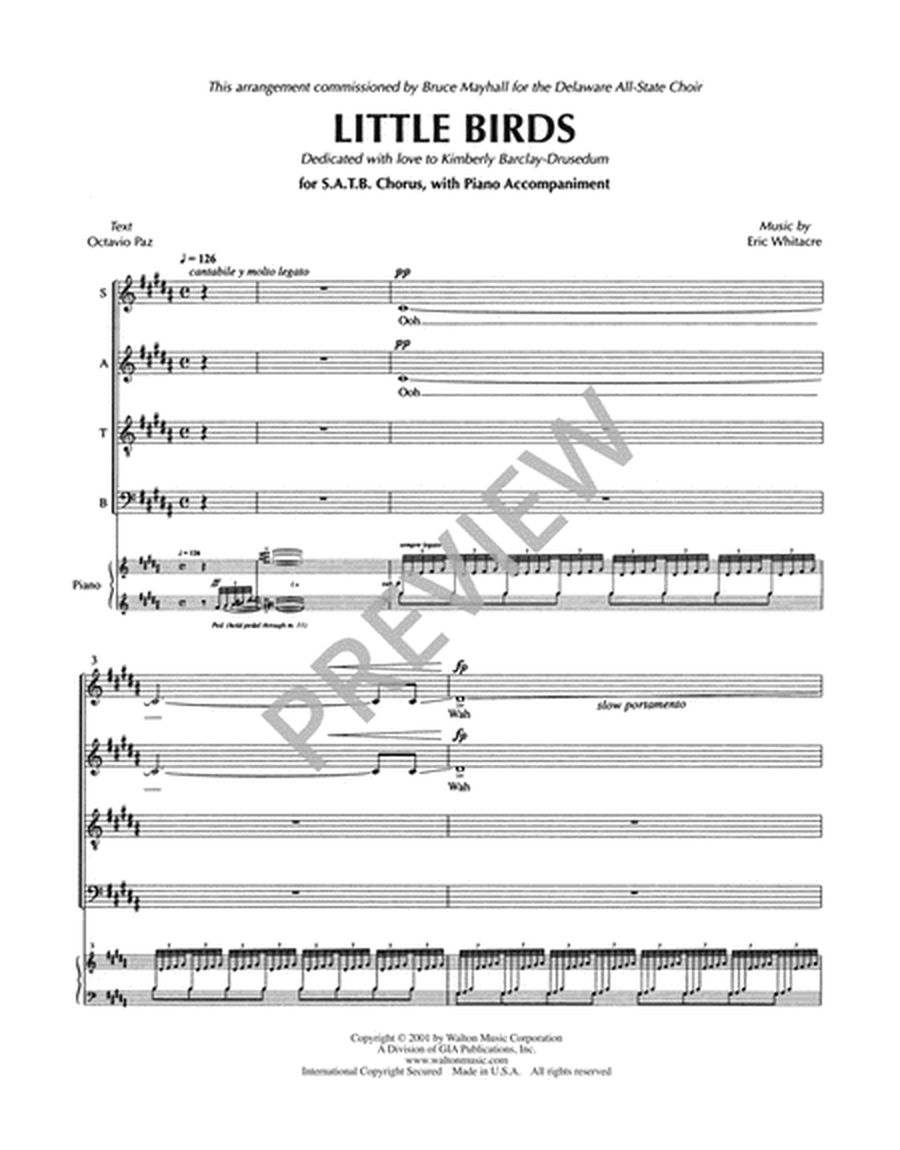 Little Birds (Vocal Score) image number null