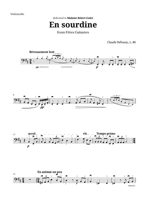 En sourdine by Debussy for Cello