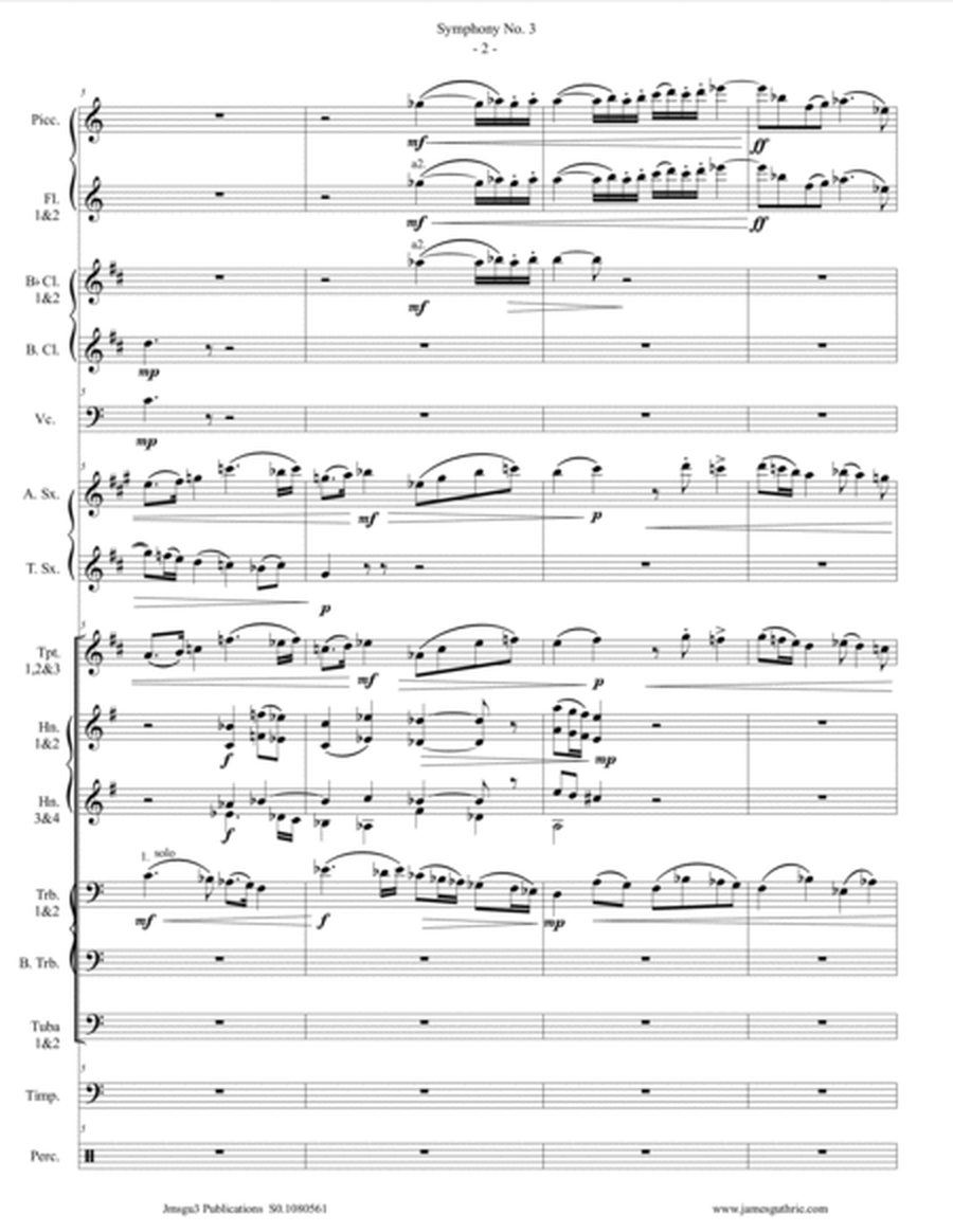 Guthrie: Symphony No. 3 for Concert Band image number null