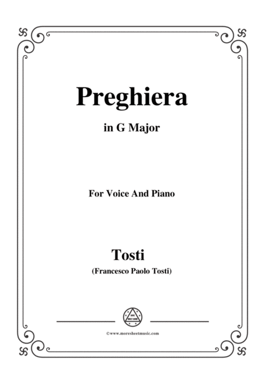 Tosti-Preghiera in G Major,for Voice and Piano image number null
