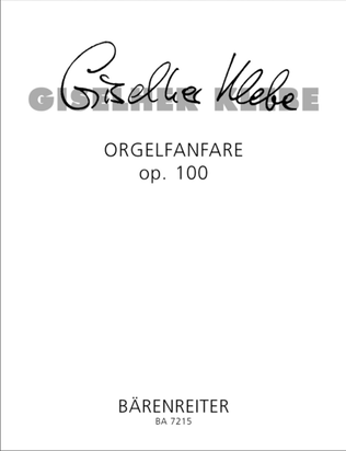 Book cover for Orgelfanfare, Op. 100