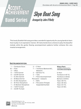 Book cover for Skye Boat Song: Score