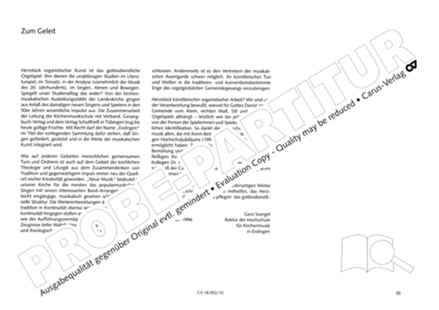 Esslinger Orgelbuch, Bd I-III