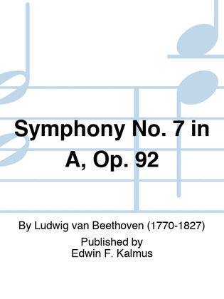 Book cover for Symphony No. 7 in A, Op. 92