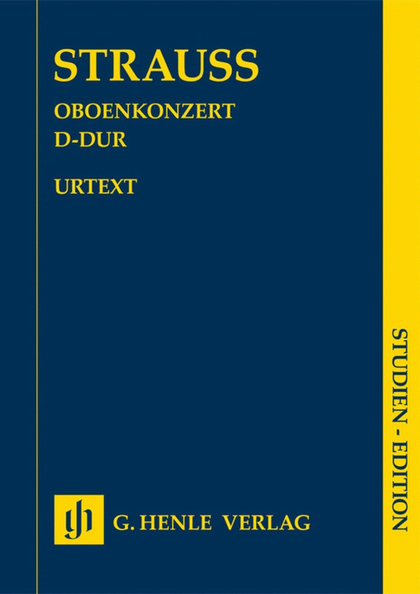 Strauss - Oboe Concerto D Major Study Score