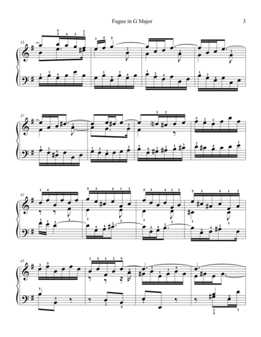 Fugue in G Major, WTC Book 2, No. 15 (BWV 884)