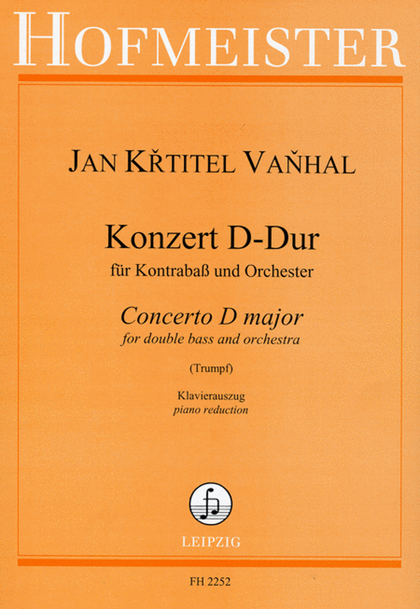 Konzert fur Kontrabass und Orchester D-Dur / KlA