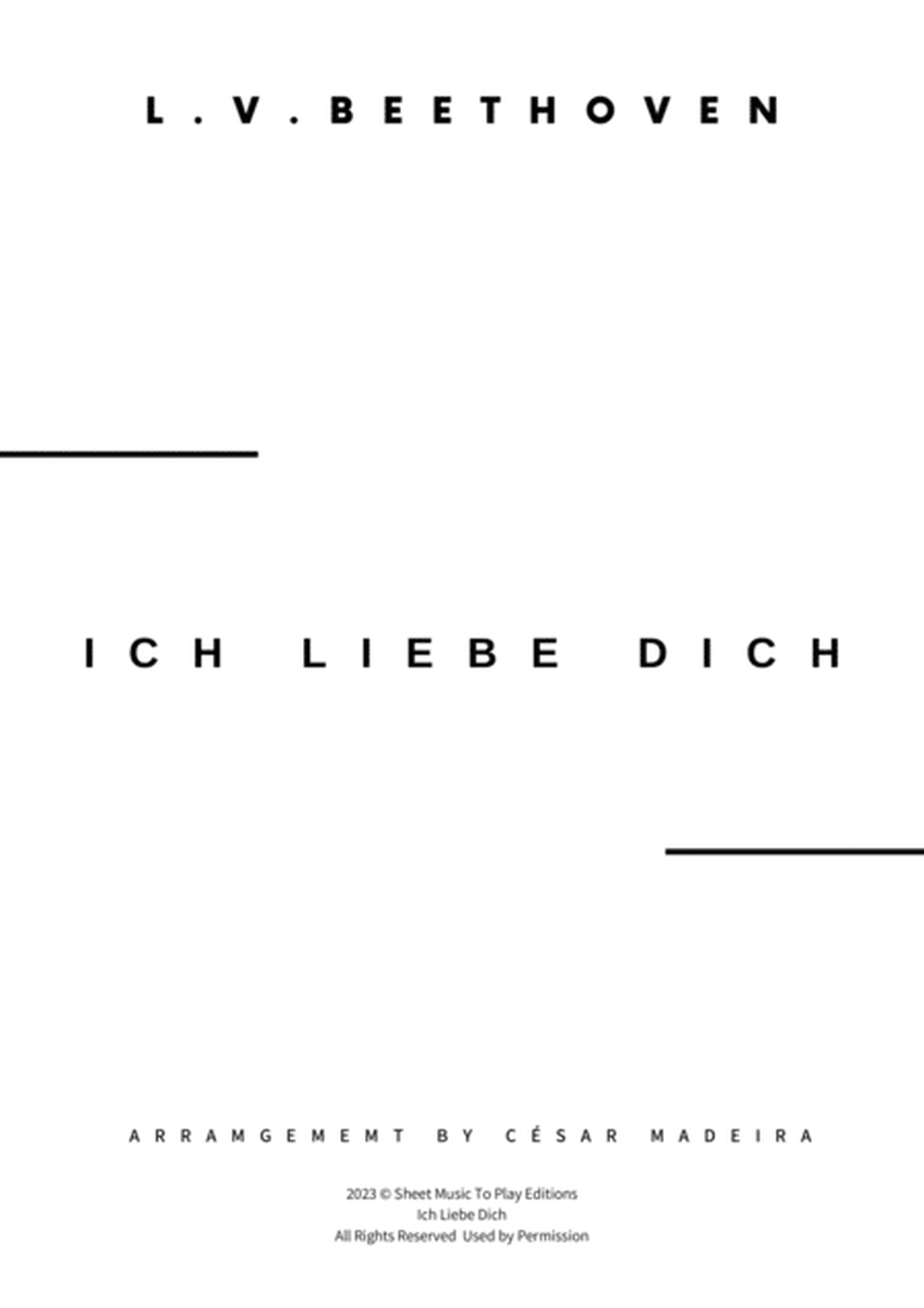 Ich Liebe Dich - Voice and Piano - F Major (Full Score and Parts) image number null