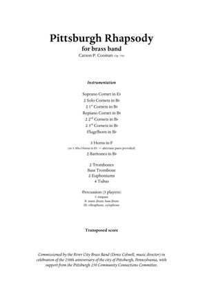 Carson Cooman: Pittsburgh Rhapsody (2008) for brass band, score only