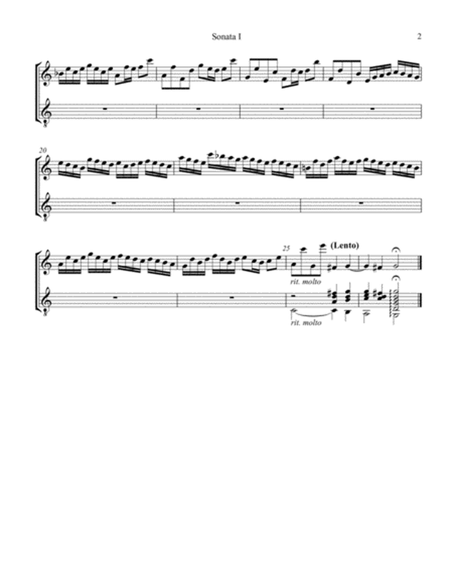 Sonata 1, BWV 1033 for flute or violin and classical guitar image number null