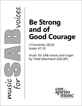 Book cover for Be Strong and of Good Courage — SAB voices, organ