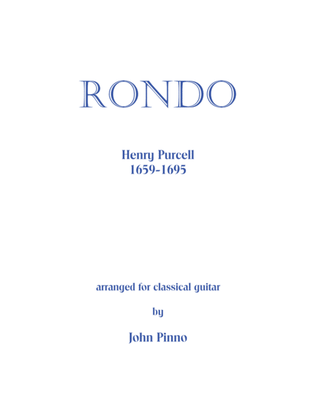 Rondo (Henry Purcell) for solo classical guitar