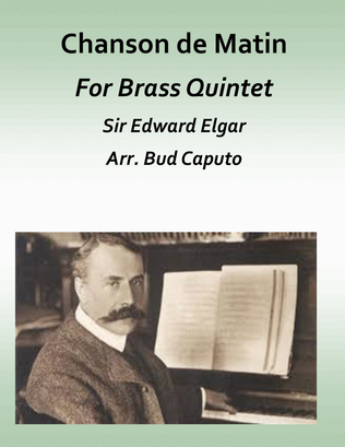 Book cover for Chanson de Matin arr. for Brass Quintet