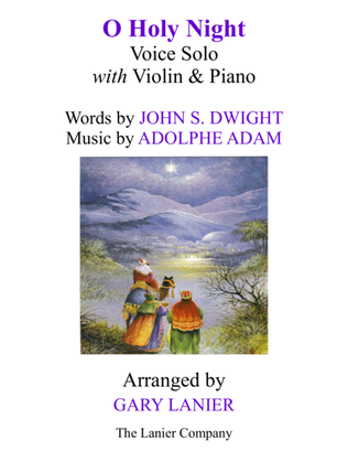 Book cover for O HOLY NIGHT (Voice Solo with Violin & Piano - Score & Parts included)