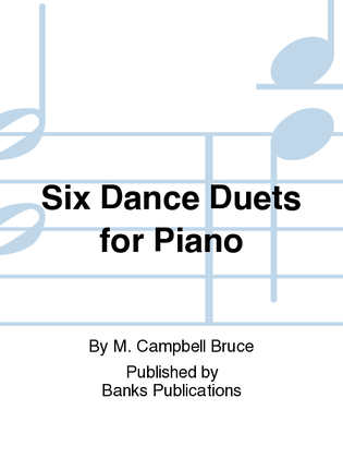 Book cover for Six Dance Duets for Piano