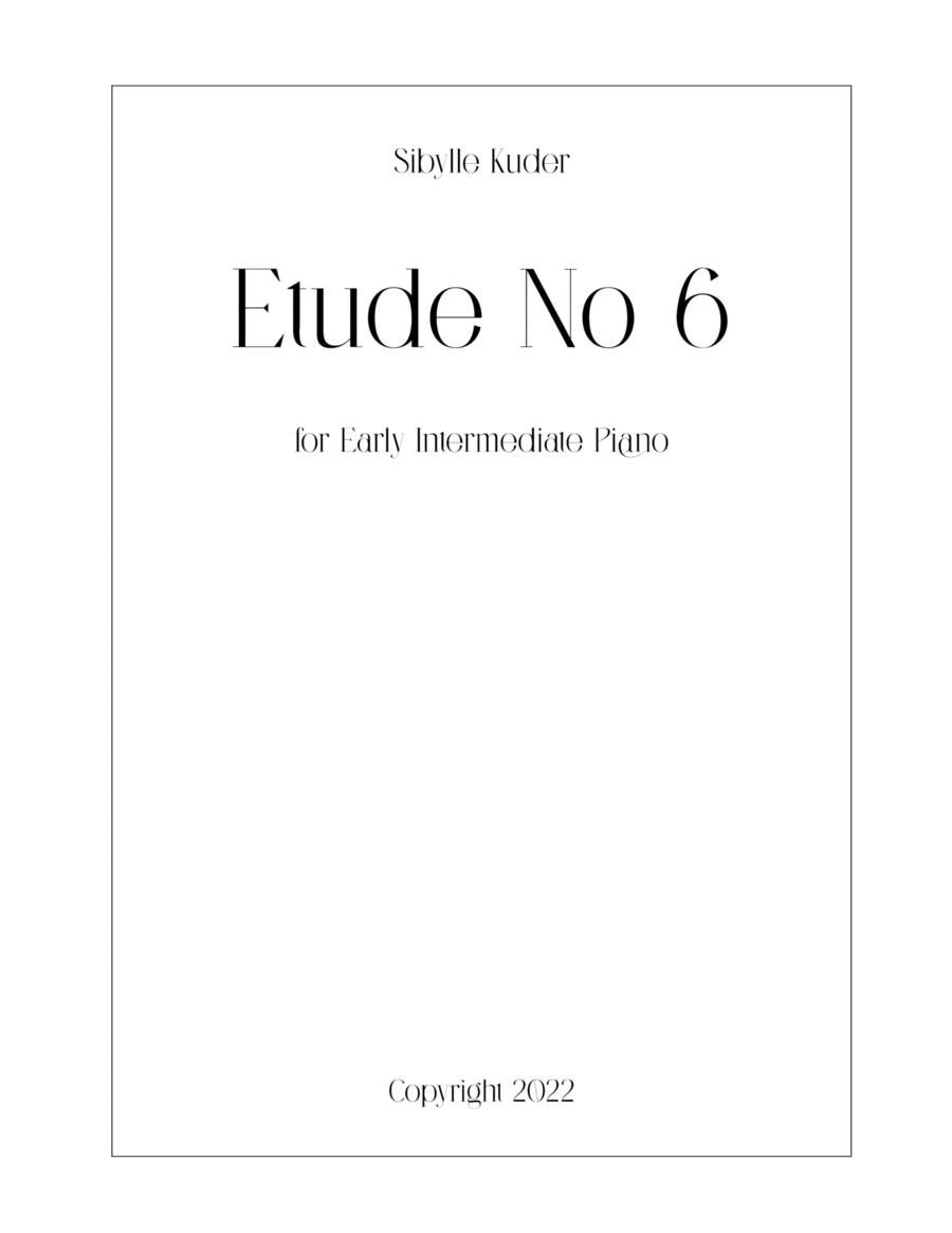 Etude No. 6 in G major for Early Intermediate Piano image number null