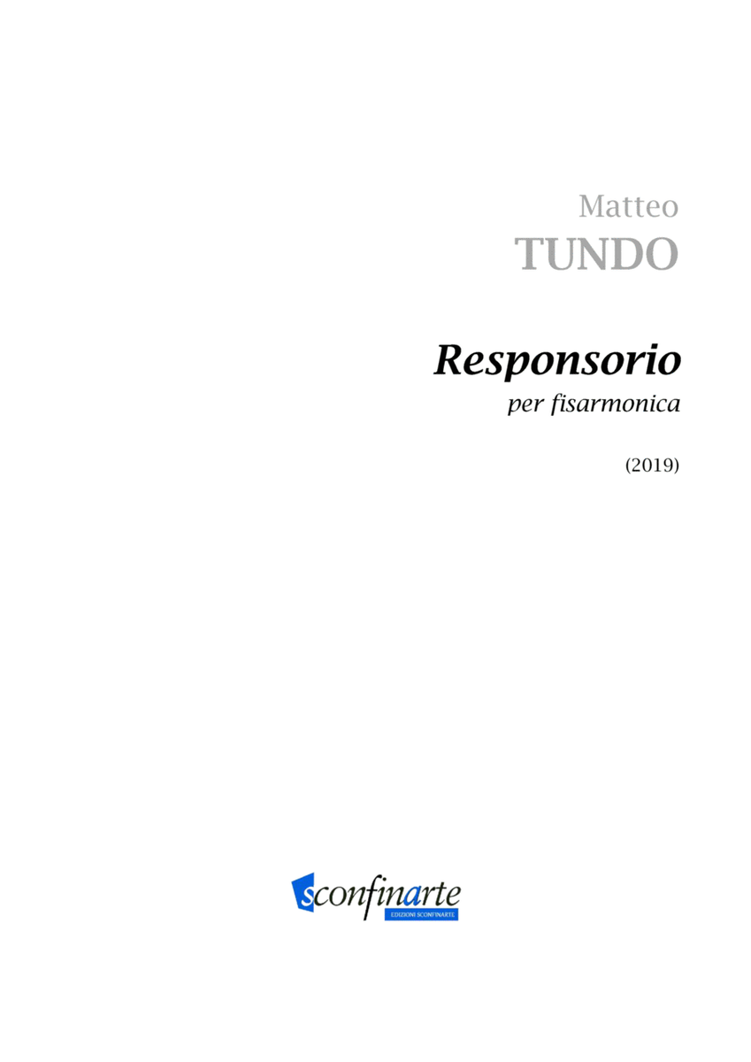 Matteo Tundo: RESPONSORIO (ES-21-008)