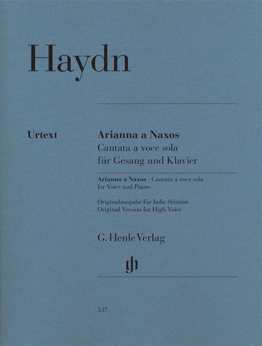 Arianna a Naxos, Cantata for Voice and Piano Hob.XXVIb:2