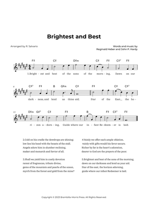 Book cover for Brightest and Best (Key of F-Sharp Major)