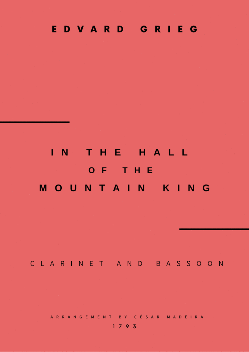 In The Hall Of The Mountain King - Bb Clarinet and Bassoon (Full Score and Parts) image number null