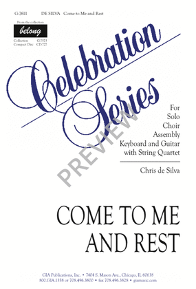 Book cover for Come to Me and Rest