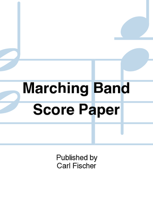 Book cover for Marching Band Score Paper