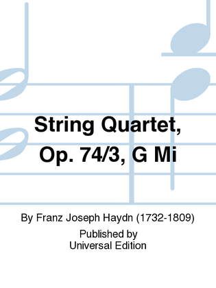 Book cover for String Quartet, Op. 74/3, G Mi