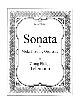 Book cover for Sonata for Viola and String Orchestra