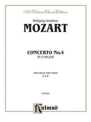 Book cover for Violin Concerto No. 4, K. 218