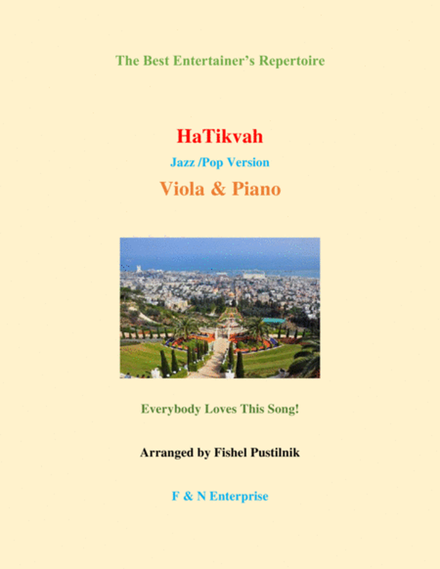 "HaTikvah" for Viola and Piano image number null