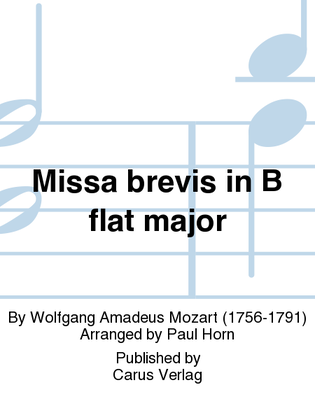 Book cover for Missa brevis in B flat major