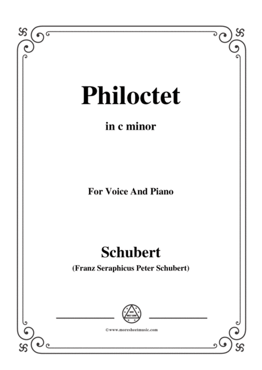 Schubert-Philoctet,in c minor,for Voice and Piano image number null