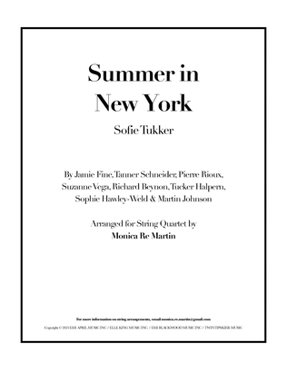 Book cover for Summer In New York