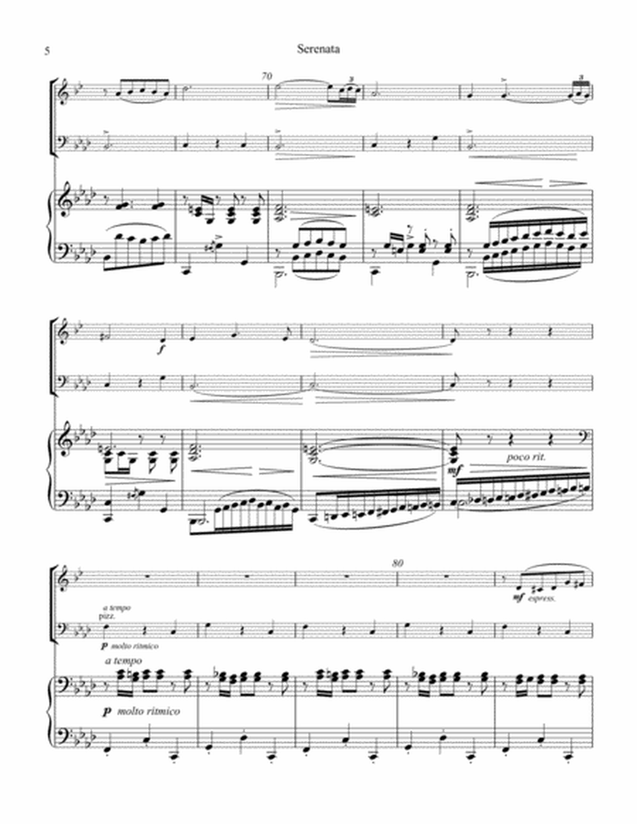 Serenata espanola, trio for trumpet in Bb, contrabass and piano image number null