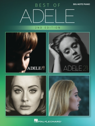 Book cover for Best of Adele for Big-Note Piano – 2nd Edition