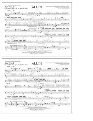 Book cover for ALL IN (arr. Tom Wallace) - Aux. Perc. 2