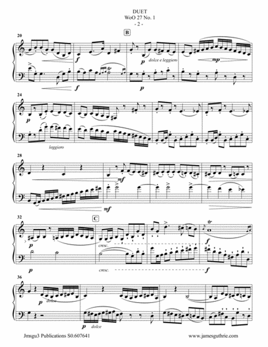 Beethoven: Three Duets WoO 27 for Trumpet & Bass Trombone image number null